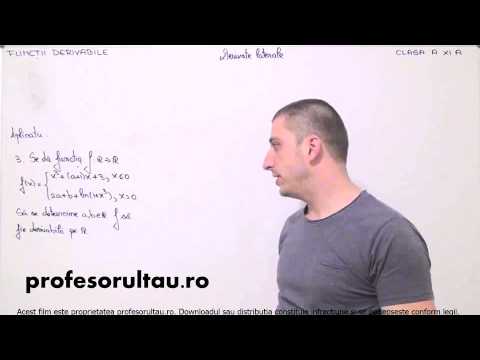 08   cls11   Functii derivabile   derivate laterale   aplicatii   partea 3 - profesorultau.ro