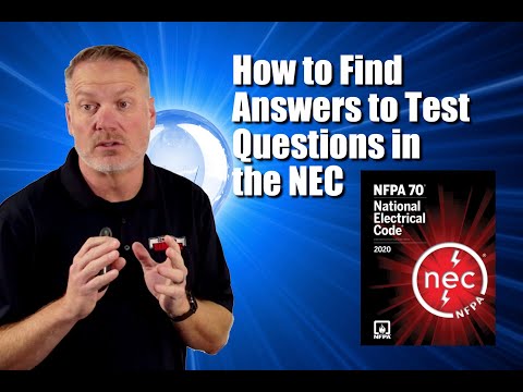 How to find a test question in the NEC