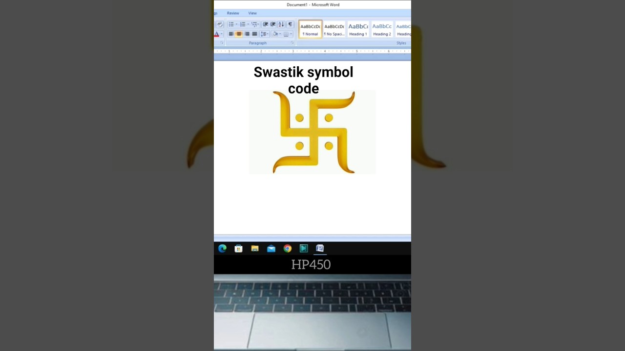 MS Word Trick 😱 Code Se Swastik Kaise Banaye | Secret Symbol Trick #ytshorts #computer #shortfeed
