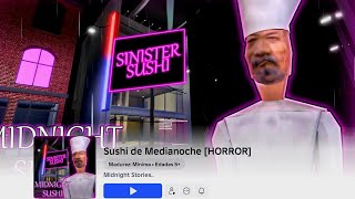 Jugando juegos de roblox, Sushi de Medianoche [HORROR],Midnight Stories..