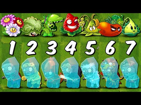 PvZ 2 Challenge - All Plants With 1 Plant Food vs Team Frozen Imp Zombies - Who Will Win?