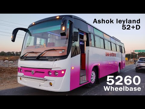 Ashok Leyland 52+D Seater Bus | Wheelbase - 5260 mm | Non A/C | Rex Coaches