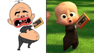 The Boss Baby - Tim Vs Baby Gang Drawing Meme | Funny Baby Boss