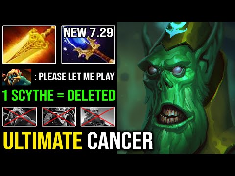 CANCER NECROPHOS IS BACK!! Crazy Radiance Burn + Aghanim Scepter 100% Counter Huskar DotA 2