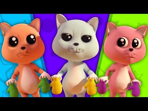 Três pequenos gatinhos | gato rimas | rima de berçário | Three Little Kittens | Farmees Português