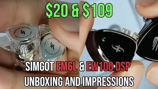 DOUBLE SIMGOAT UNBOXING PT2! | Simgot EM6L & Simgot EW100 DSP Unboxing & Impressions | OB UNBOXES