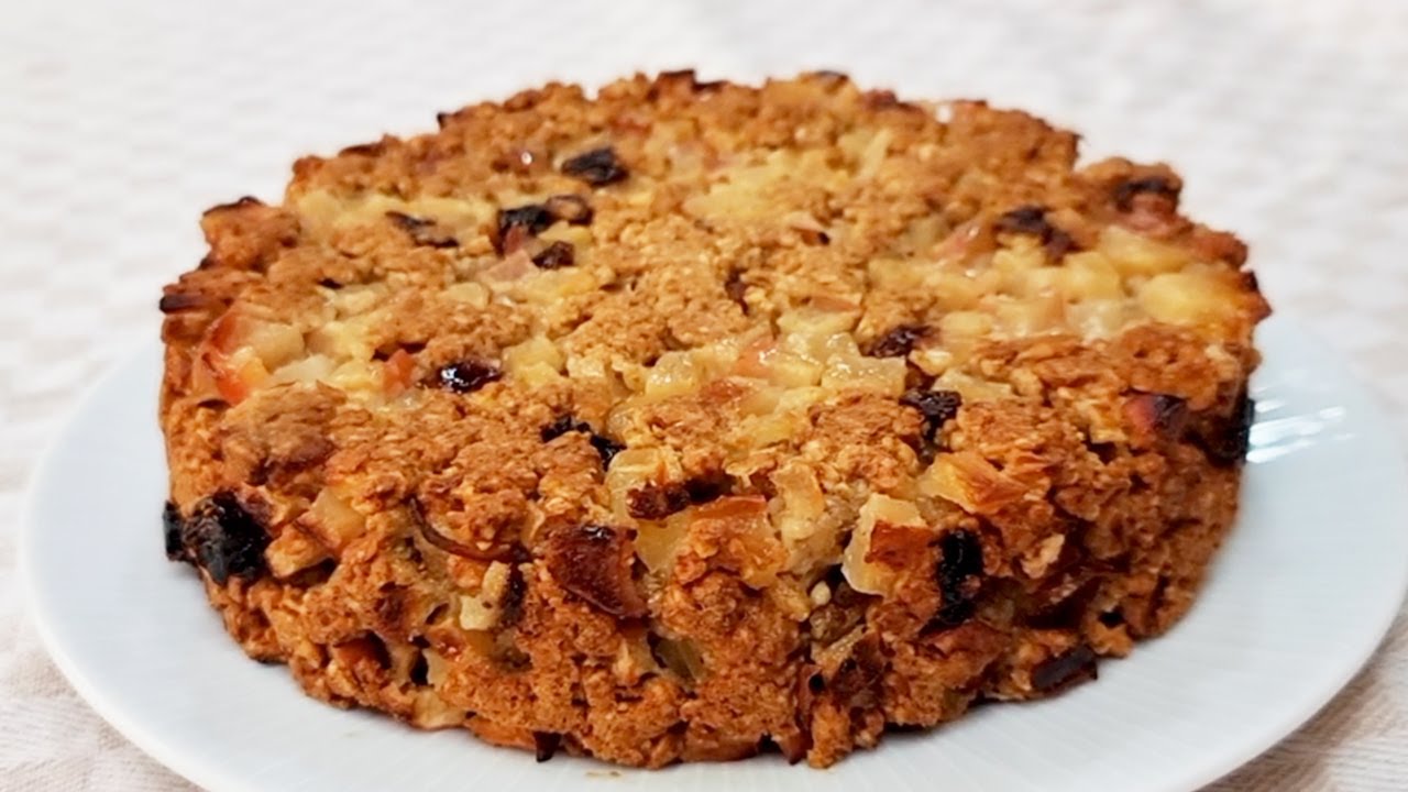 Bolo de AVEIA e MAÇÃ Delicioso, SEM AÇÚCAR, TRIGO e LEITE - Fácil, Rápido, Barato e Saudável