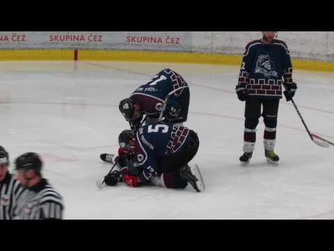 Hluboká n.Vlt Knights - Milevsko 6:3, 1.SF 2016-17 (gól Lukáše Moudrého)