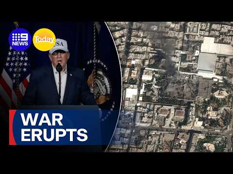 Massive and coordinated attack on Iran sparks immediate retaliation | 9 News Australia