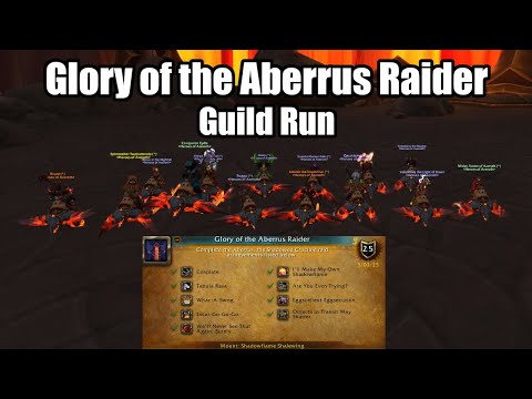 Glory of the Aberrus Raider Guild Run for Shadowflame Shalewing Mount