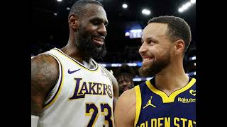 LeBron kisses Curry mid game!