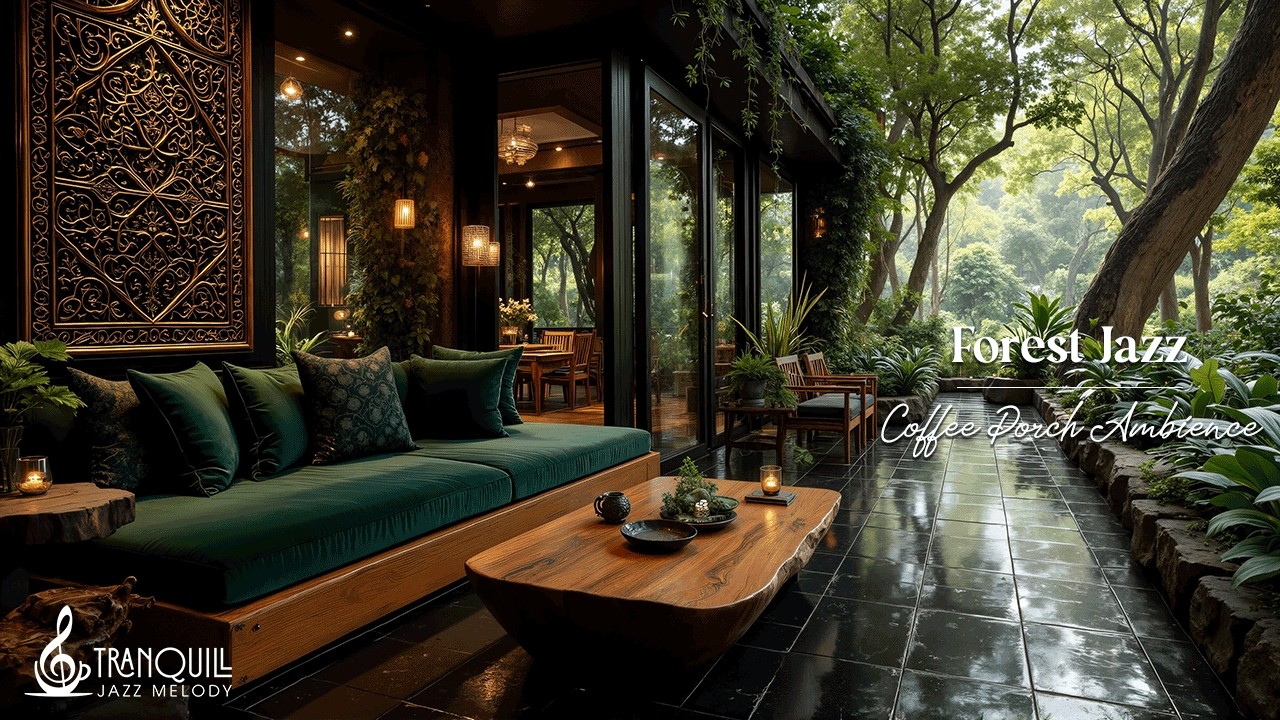 Soft Outdoor Living Jazz | Tranquil Jazz Music with Nature Coffee Shop Ambience for Relax and Study