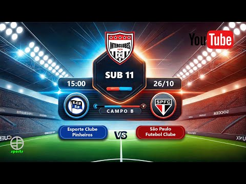 Esporte Clube Pinheiros X São Paulo Futebol Clube - Interclubes - Sub 11 - Semi Final - Ida