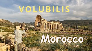 VOLUBILIS, MOROCCO. TOURING THE ROMAN RUINS UNESCO WORLD HERITAGE SITE