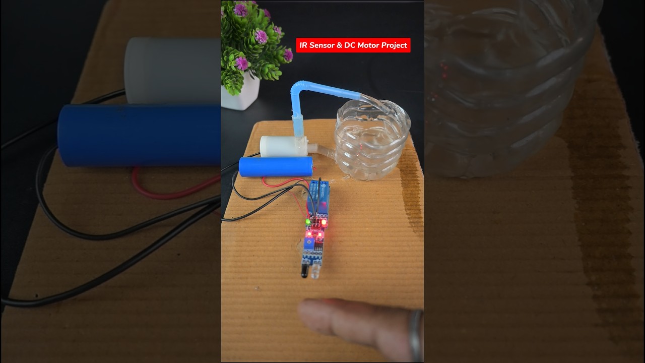 IR Sensor Water Pump Controller: Auto On/Off Project #shorts #waterpump #scienceexperiment