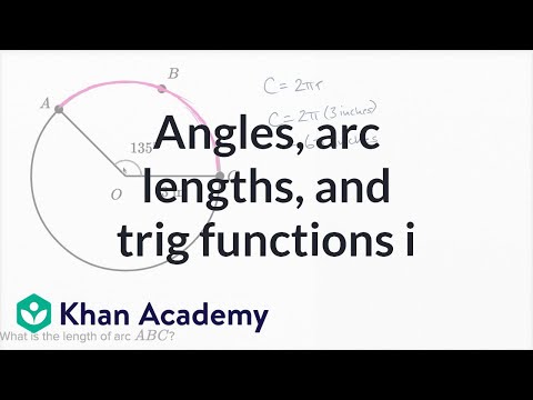 Angles, arc lengths, and trig functions — Basic example (video) | Khan ...