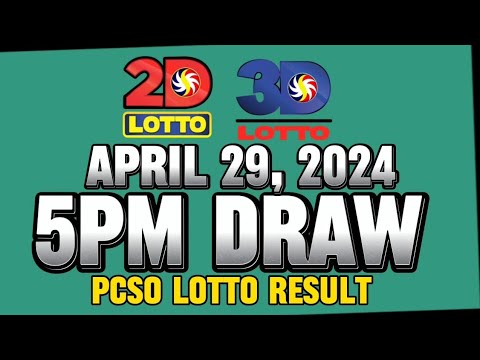 LOTTO 5PM DRAW 2D & 3D RESULT APRIL 29, 2024 #lottoresulttoday #pcsolottoresults #stl