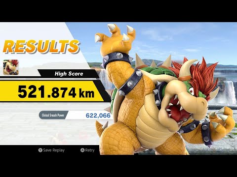 Super Smash Bros. Ultimate - Home-Run Contest, Bowser, 521.874km (No Bat Drops)