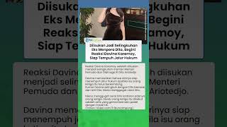 Diisukan Jadi Selingkuhan Eks Menpora Dito, Reaksi Davina Karamoy Bakal Tempuh Jalur Hukum