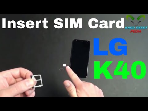 LG K40 Insert The SIM Card