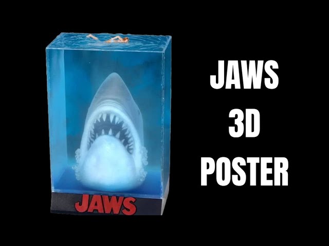 Vídeo relacionado con Jaws Camiseta con póster de película para Hombre, Blanco (White White), M