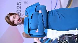4K Fancam Model#45 JieYu 婕妤xy Green Top & White Pants Shanghai Auto Show 250426