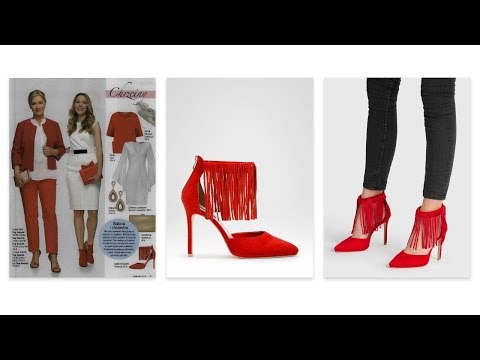 Czerwone szpilki z frędzlami Reya - DeeZee.pl