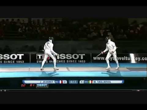 PART 1 Jeannet VS Tagliariol 09 Worlds Semi-Finals Antalya Men's Epee