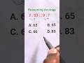 Number Analogy Questions Reasoning Analogy Analogy Questions Reasoning Practice Set