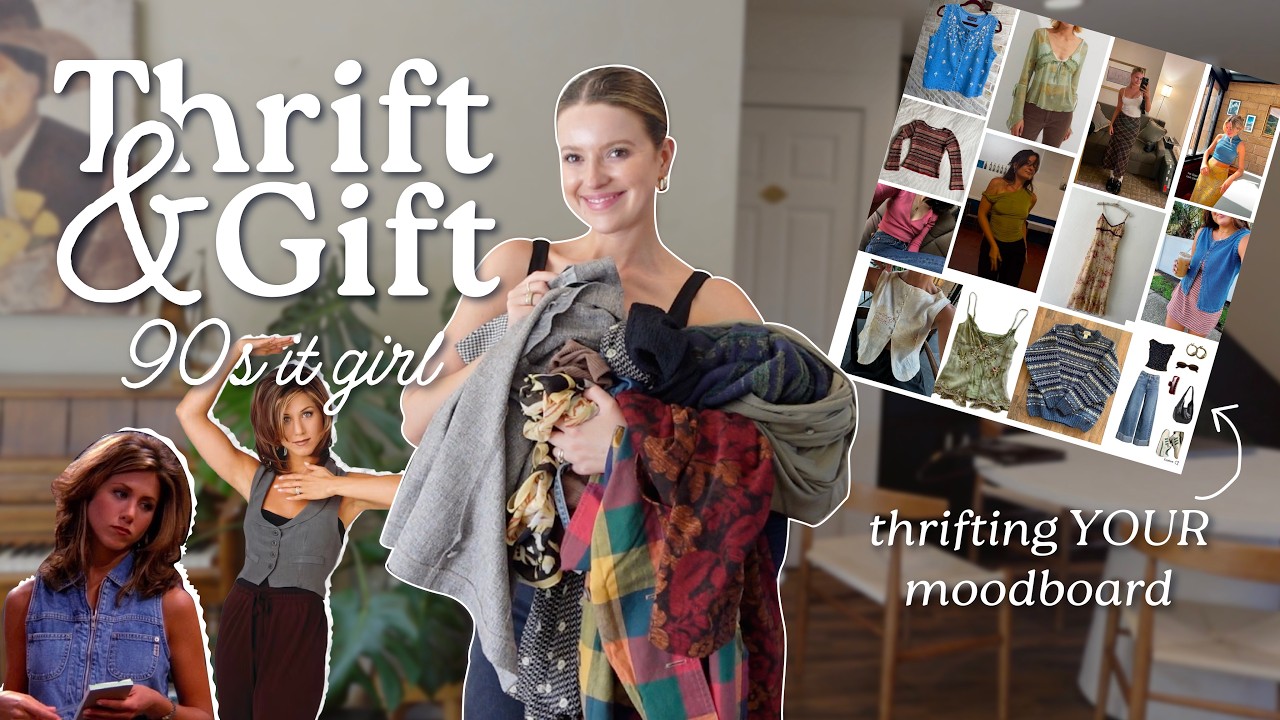 THRIFT + GIFT: 90's ~Rachel from Friends~ inspired capsule wardrobe | thrift haul