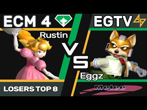 Rustin (Peach) vs. PDX | Eggz (Fox) | SSBM LT8 | EC4