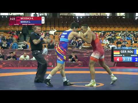 Repechage GR - 77 kg: K. MOSEBACH (GER) v. G. MARIEA (ROU)