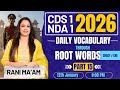 Learn Vocabulary With Rani Ma Am I Root Word CRACY CRE Explained NDA 1 CDS 1 2026