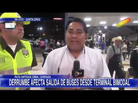 Derrumbes OBLIGAN A CERRAR RUTAS hacia Camiri y la carretera antigua a CochabambaLa Dirección