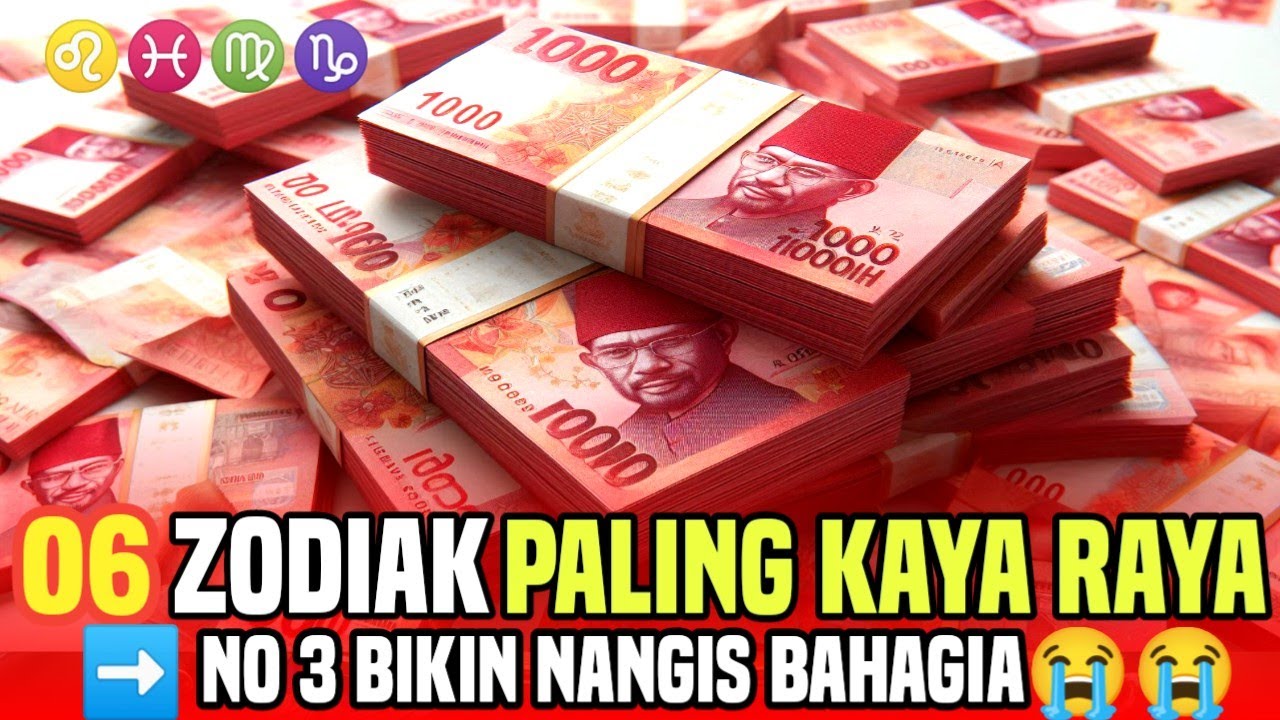 6 ZODIAK PALING BERUNTUNG BULAN INI‼️💰MENDADAK KAYA Rezeki Deras Tak Terduga!"