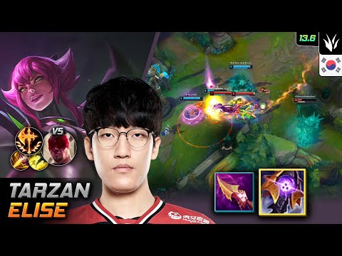 Tarzan Jungle Elise Build Riftmaker Conqueror - Tarzan Elise Match Highlight - LOL KR 13.6