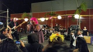 Alice Bag performing on Día de los Muertos, in Boyle Heights