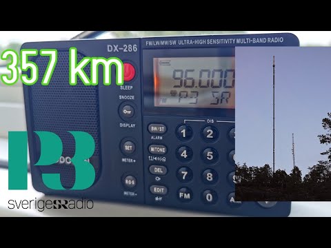 SR P3 96.0 MHz Sweden. Fårhult (Fårhultmasten) transmitter 357 km / 222 mi away with Qodosen DX-286