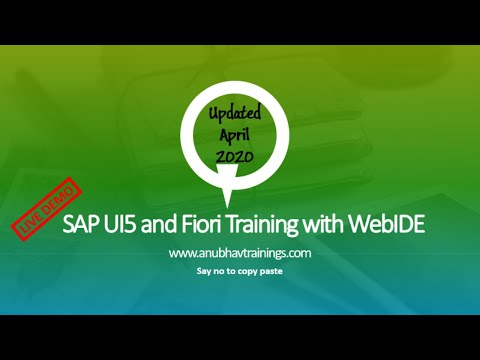 SAP UI5 and Fiori LIVE Training demo | 4th April 2022 7 AM IST | NEW LIVE Batch with Latest topics