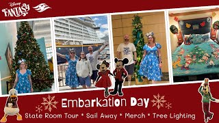 Disney Cruise Line Vlog | Disney Fantasy Embarkation Day | Very Merrytime Cruise 2025 🎄🎅🏻❄️