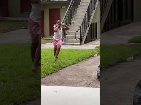 Our little cousin heard fireworks 💥 & she did this 🤣 Watch Til End #shortvideo