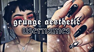 20+ GRUNGE AESTHETIC USERNAMES|(unique)🖤🤍