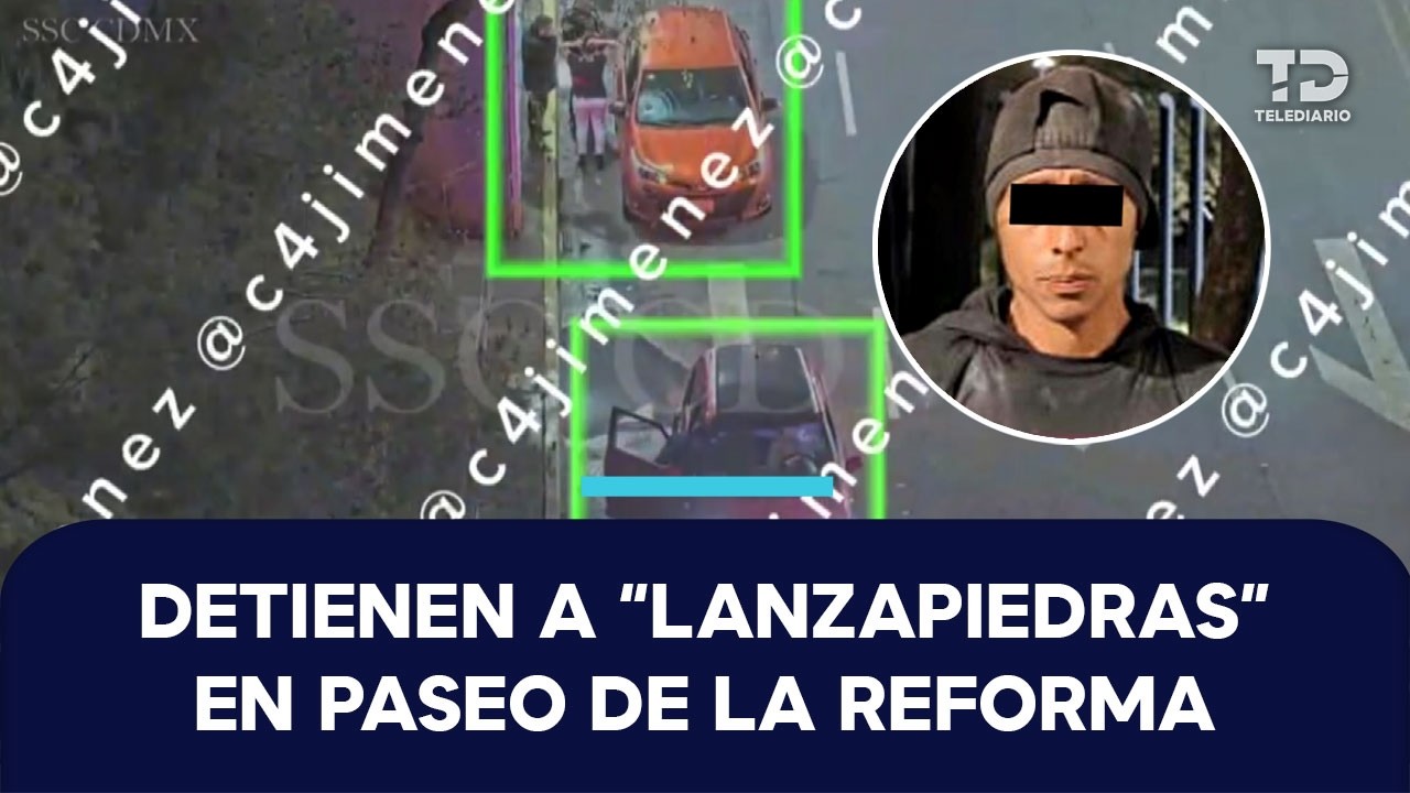 Hombre es detenido tras atacar con piedras a automovilistas en Bosques de Chapultepec