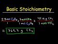 Stoichiometry Basic Introduction Mole To Mole Grams To Grams Mole Ratio Practice Problems