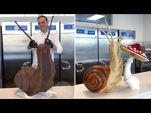 Snail making with chocolate ! interesting process | Professor Of Chocolate