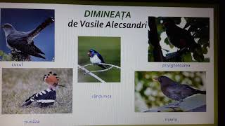 ,,Dimineața" de Vasile Alecsandri