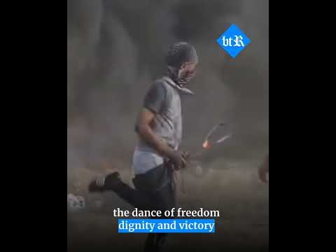 A Palestinian danced the dabke during the clashes "freedom dance" "death dance" | btR