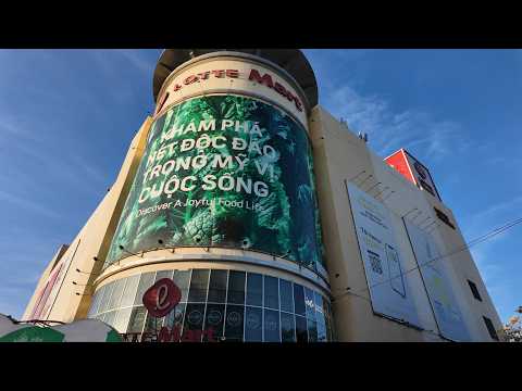 Lotte Mart Da Nang 4K Walk — Full Mall and Hypermarket Tour