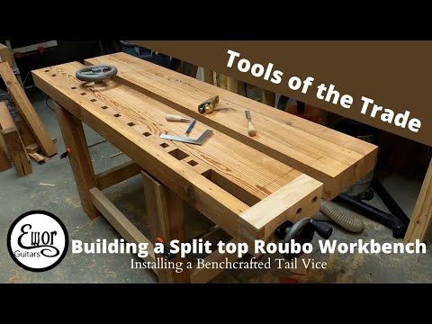Building a Split top Roubo workbench Part 3: Installing a Benchcrafted Tail Vice