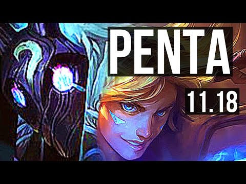 KINDRED & Alistar vs EZREAL & Rakan (ADC) | Penta, 68% winrate, 11/4/9 | KR Challenger | v11.18